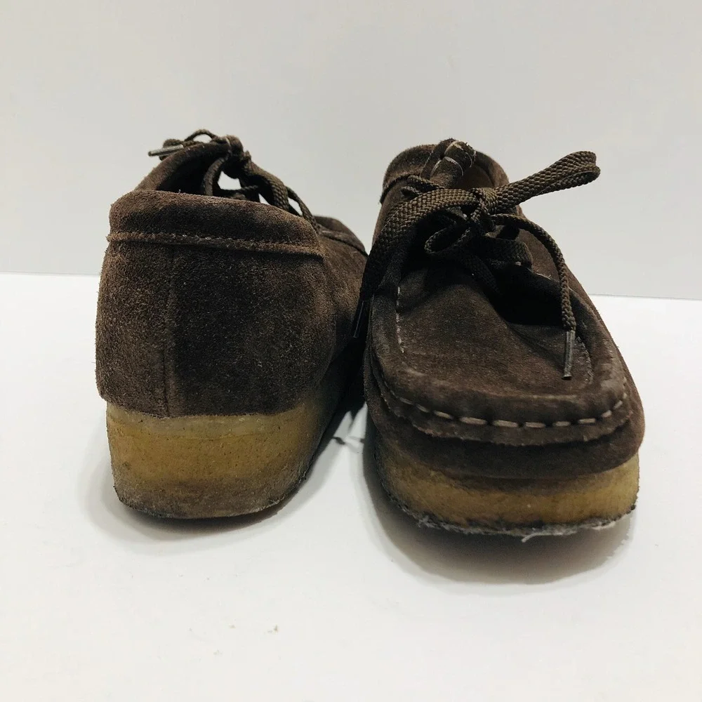 Clarks Originals 78984 Wallabee Wedge Crepe Sole Dark Brown Oxfords Sz 7 M‎